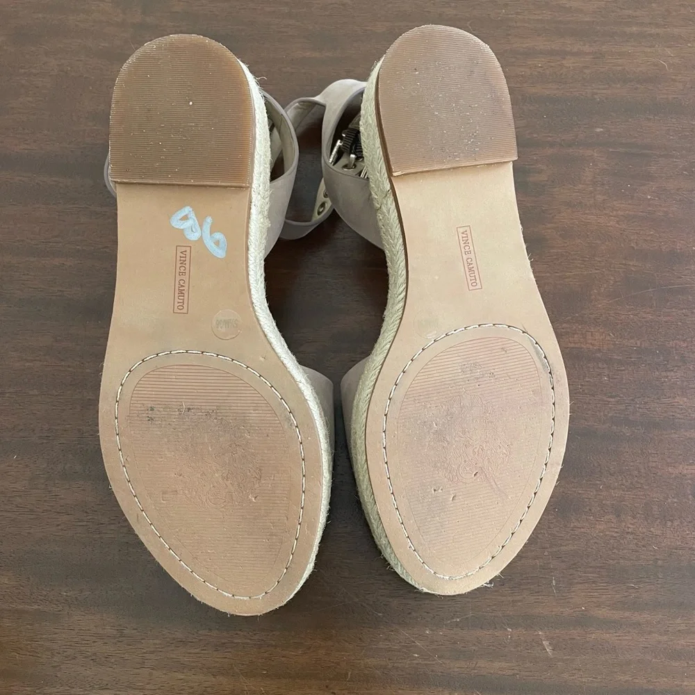 Vince Camuto Taupe Platform Espadrille Sandals
